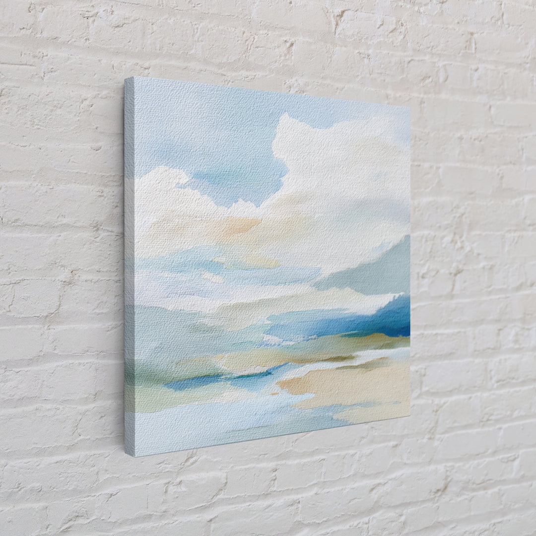 Sky and Cloud Scene Canvas Print, Medical Office Art, Textured Painting, Office Decor, Fine Art, Calm, Minimalist Art, MOA-1x1-81