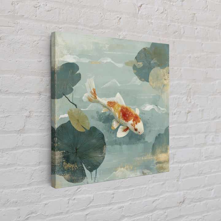 Calm Koi Fish Swimming Through Clear Water Canvas Print, Medical Office Art, Neuroscience Art, Office Decor, Fine Art, Calm, MOA-1x1-94