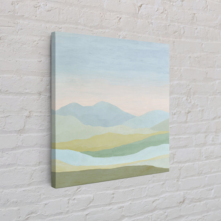 Minimal Sunrise over Rounded Hills Canvas Print, Medical Office Art, Neutral Decor, Office Decor, Fine Art, Calm, Wall Art, MOA-1x1-95