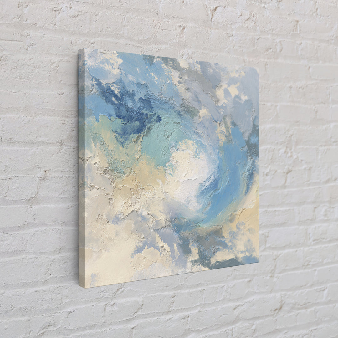 Calming Blue Abstract Canvas Print, Medical Office Art, Wall Art, Office Decor, Fine Art, Calm, Printable Card, Medical Art, MOA-1x1-97