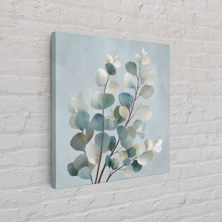 Botanical Eucalyptus Branch Canvas Print, Medical Office Art, Wall Art, Office Decor, Oil Painting, Calm, Printable Card, MOA-1x1-99