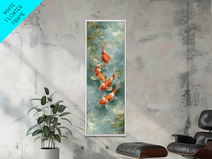 Calm Koi Fish Swimming Through Clear Water Canvas Print, Medical Office Art, Medical Wall Art, Office Decor, Fine Art, Calm, MOA-1x3-10