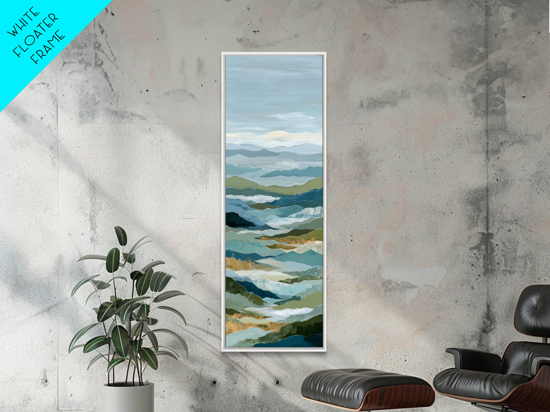 Soft Mountain Landscape Canvas Print, Medical Office Art, Biology Art, Office Decor, Fine Art, Calm, Art Print, Room Decor, MOA-1x3-14