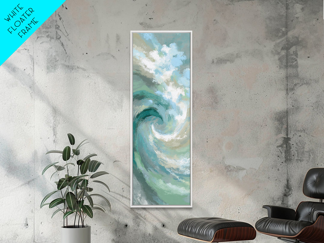 Abstract Healing Spiral Framed Canvas Print, Medical Office Art, Minimalist Decor, Office Decor, Abstract Art, Calm, MOA-1x3-3
