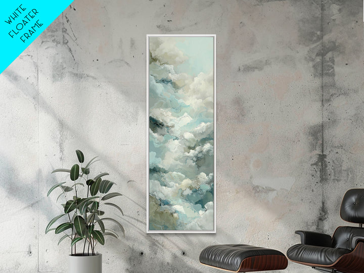 Calming Blue Abstract Canvas Print, Medical Office Art, Statement Artwork, Office Decor, Fine Art, Calm, Digital Art, MOA-1x3-37