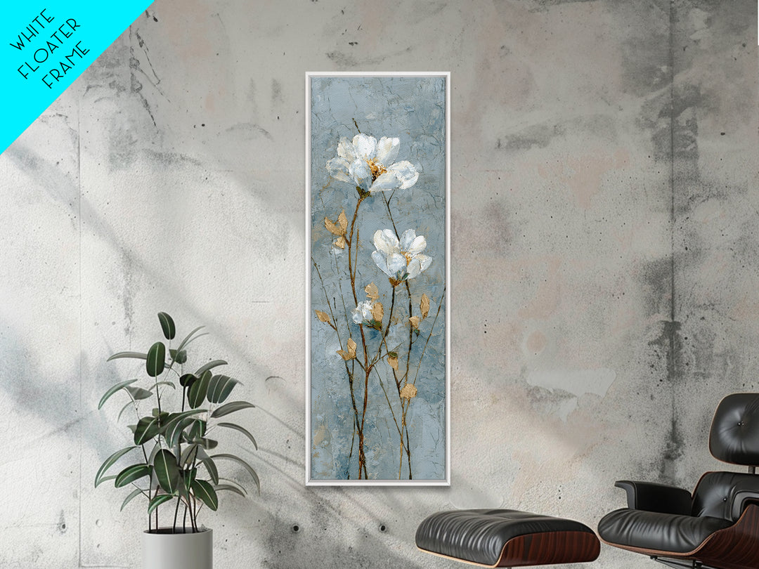 White Orchid on Gray Stone Surface Canvas Print, Medical Office Art, Nurse Wall Art, Office Decor, Fine Art, Calm, Room Decor, MOA-1x3-42