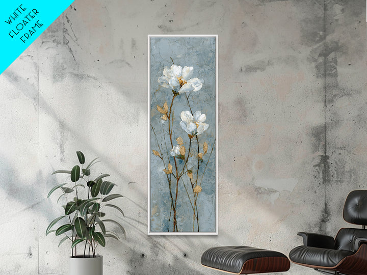 White Orchid on Gray Stone Surface Canvas Print, Medical Office Art, Nurse Wall Art, Office Decor, Fine Art, Calm, Room Decor, MOA-1x3-42
