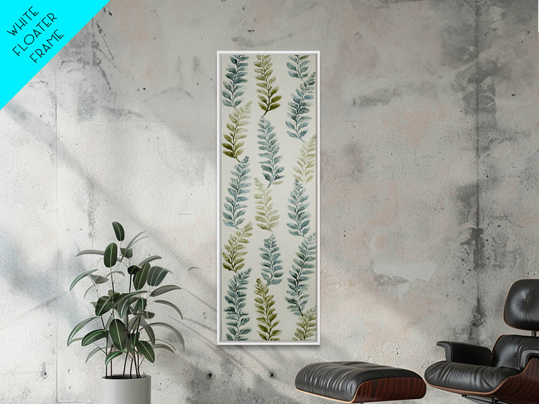 Minimal Green Fern Specimen Canvas Print, Medical Office Art, Contemporary Art, Office Decor, Fine Art, Calm, Animal Art, MOA-1x3-44