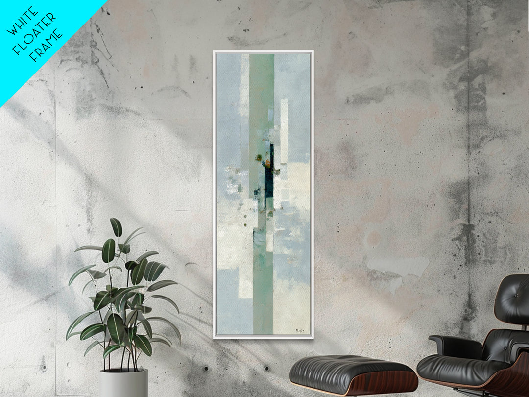 Clean Geometric Composition Framed Canvas Print, Medical Office Art, Science Art, Office Decor, Abstract Art, Calm, MOA-1x3-46