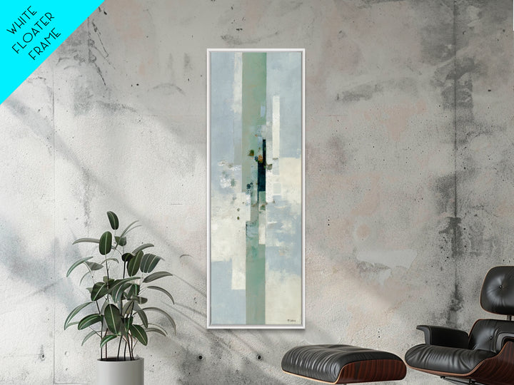Clean Geometric Composition Framed Canvas Print, Medical Office Art, Science Art, Office Decor, Abstract Art, Calm, MOA-1x3-46