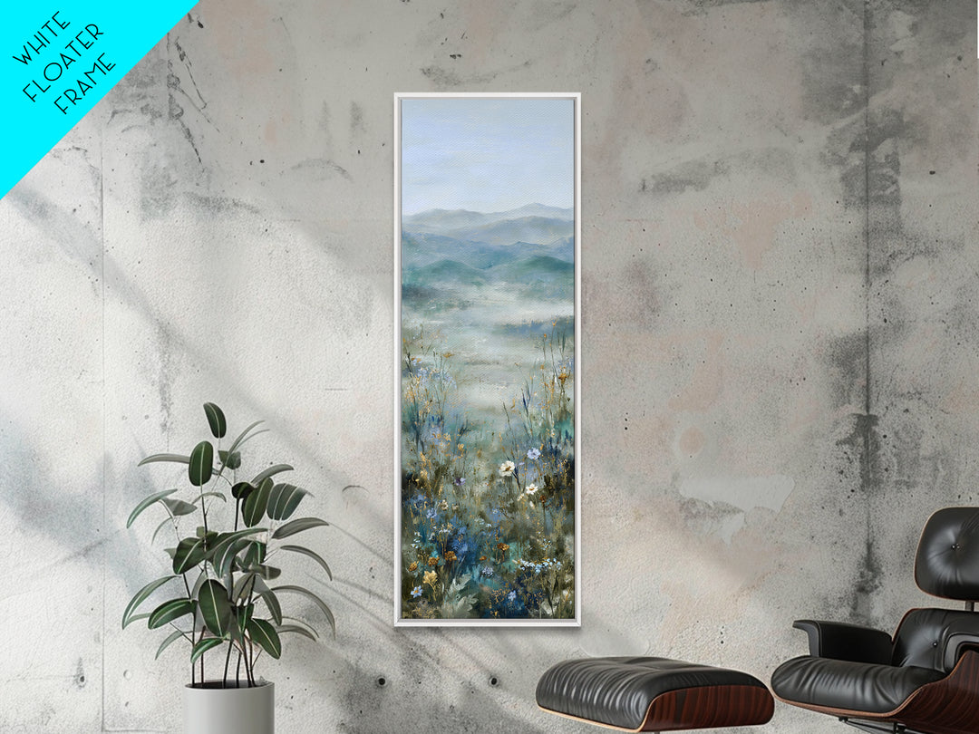 Sunlit Meadow with Wildflowers and Calm Mood Canvas Print, Medical Office Art, Wall Art, Office Decor, Watercolor Art, Calm, MOA-1x3-48