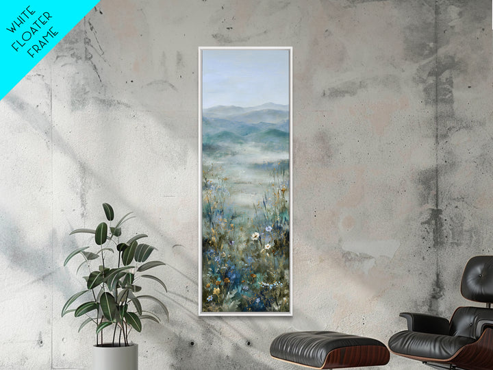 Sunlit Meadow with Wildflowers and Calm Mood Canvas Print, Medical Office Art, Wall Art, Office Decor, Watercolor Art, Calm, MOA-1x3-48