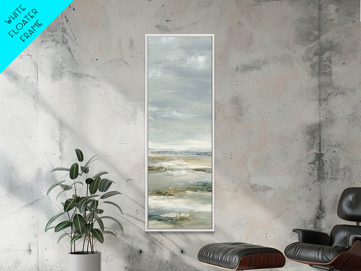 Peaceful Ocean Horizon Framed Canvas Print, Medical Office Art, Teal Wall Art, Office Decor, Fine Art, Calm, Anatomy Art, MOA-1x3-64