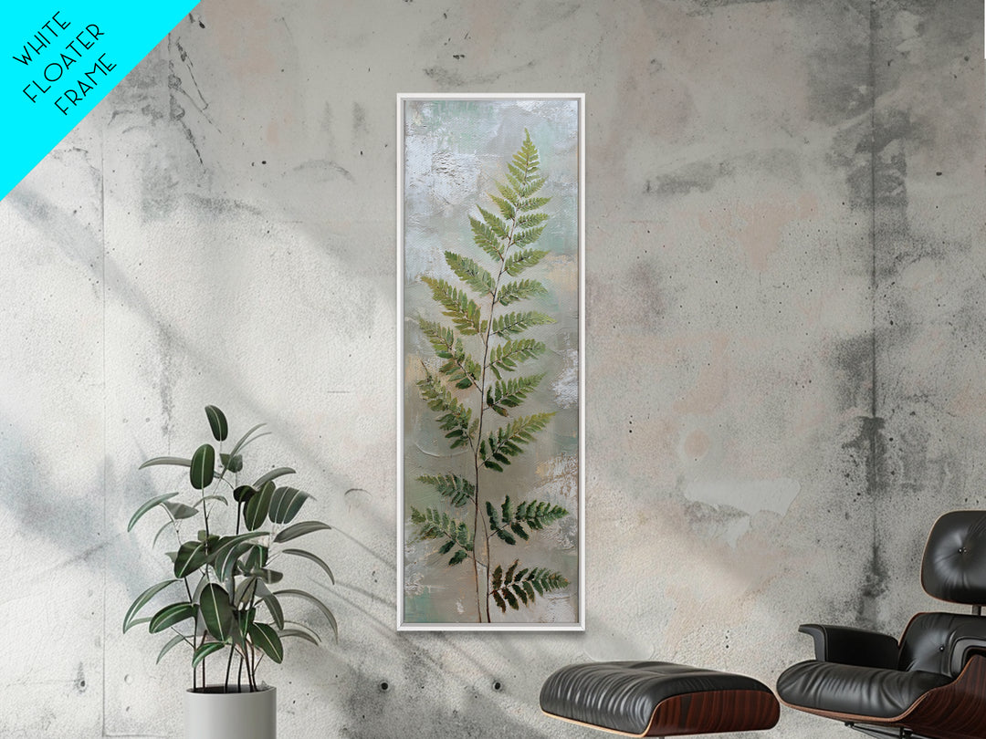 Minimal Green Fern Specimen Canvas Print, Medical Office Art, Dental Office Decor, Office Decor, Fine Art, Calm, Brain Art, MOA-1x3-68