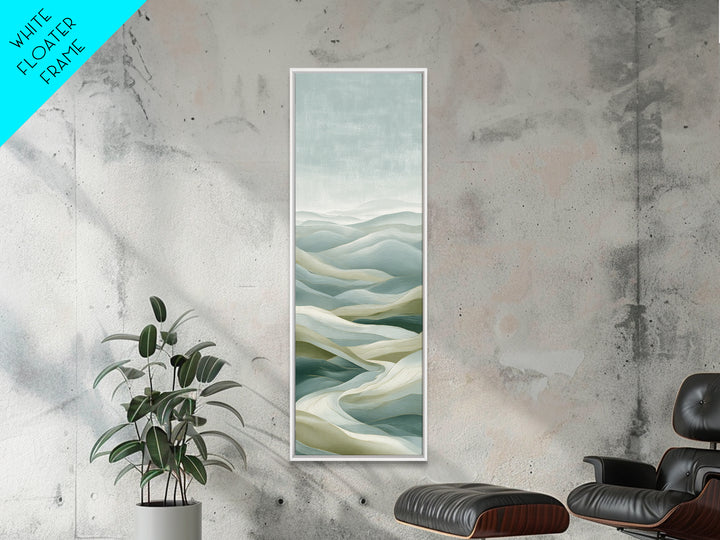 Clean Geometric Composition Framed Canvas Print, Medical Office Art, Science Art, Office Decor, Abstract Art, Calm, MOA-1x3-70