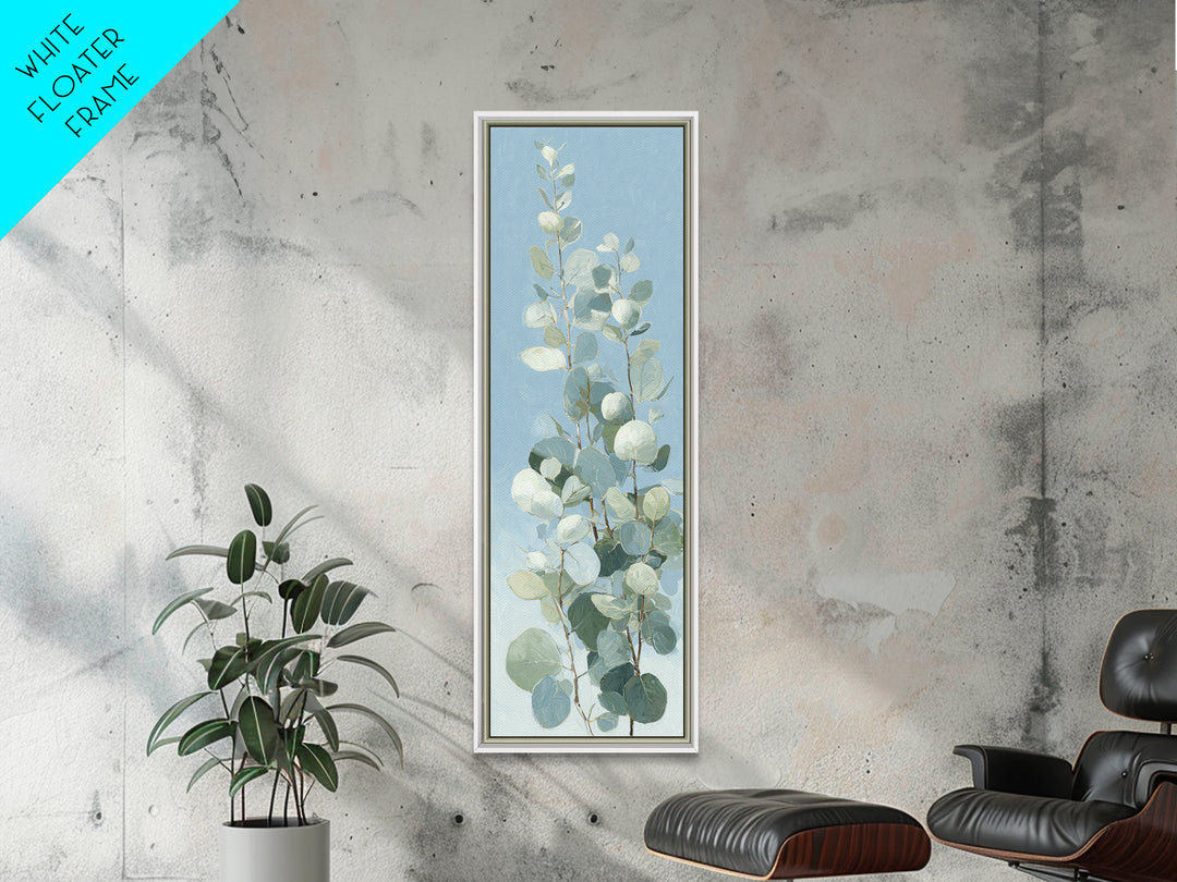 Botanical Eucalyptus Branch Framed Canvas Print, Medical Office Art, Heart Anatomy Print, Office Decor, Fine Art, Calm, MOA-1x3-87