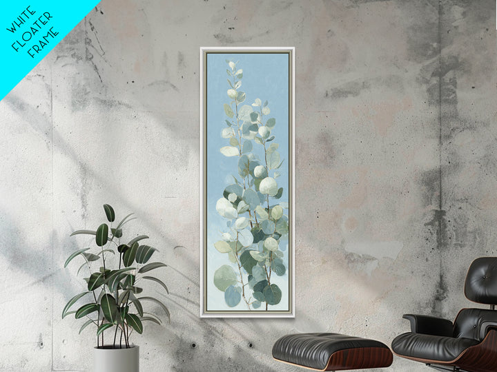 Botanical Eucalyptus Branch Framed Canvas Print, Medical Office Art, Heart Anatomy Print, Office Decor, Fine Art, Calm, MOA-1x3-87