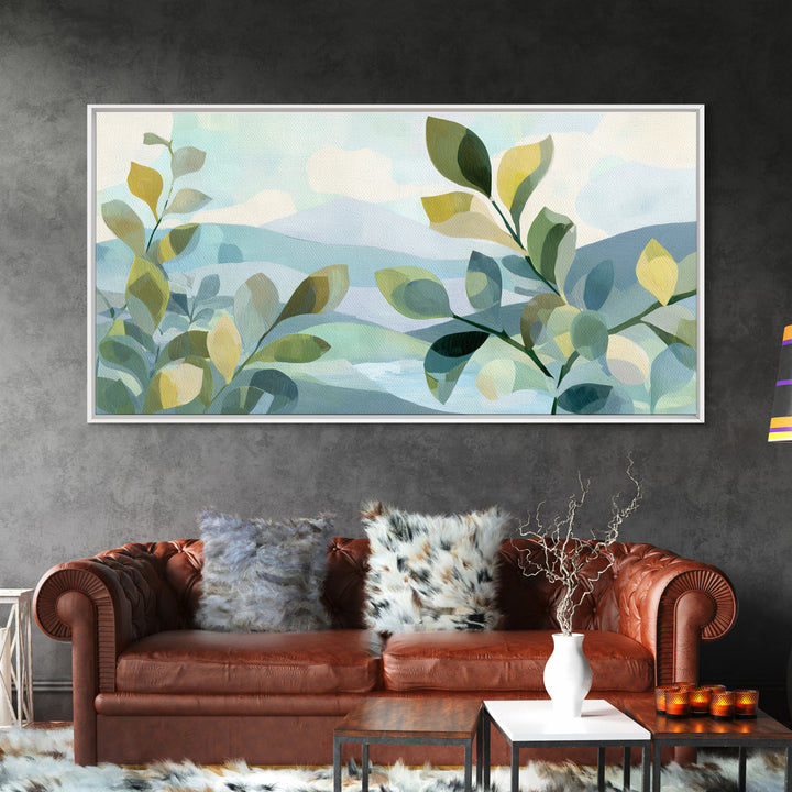Fresh Citrus and Leaves for Bright Optimism Framed Canvas Print, Medical Office Art, Statement Artwork, Office Decor, Calm, MOA-2x1-20