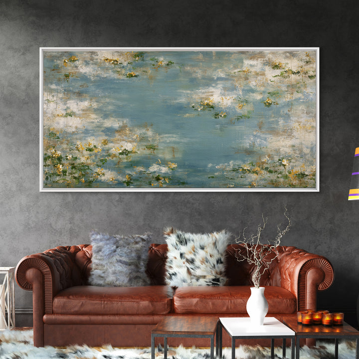 Sunlit Meadow with Wildflowers and Calm Mood Canvas Print, Medical Office Art, Office Decor, Watercolor Art, Calm, MOA-2x1-32
