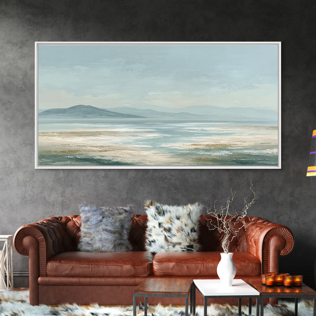 Peaceful Ocean Horizon Canvas Print, Medical Office Art, Digital Art, Office Decor, Calm, Medical Decor, Anatomy Wall Art, MOA-2x1-48