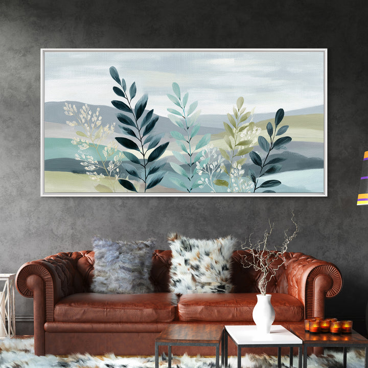 Minimal Green Fern Specimen Canvas Print, Medical Office Art, Printable Wall Art, Office Decor, Calm, Anatomy Wall Art, MOA-2x1-52