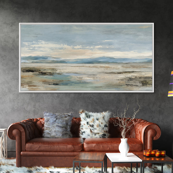 Large Neutral Landscape Framed Canvas Print, Medical Office Art, Brain Poster, Office Decor, Fine Art, Calm, Medical School, MOA-2x1-84