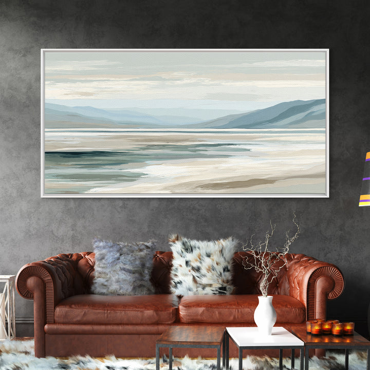 Peaceful Ocean Horizon Framed Canvas Print, Medical Office Art, Anatomy Poster, Office Decor, Fine Art, Calm, Modern Decor, MOA-2x1-96