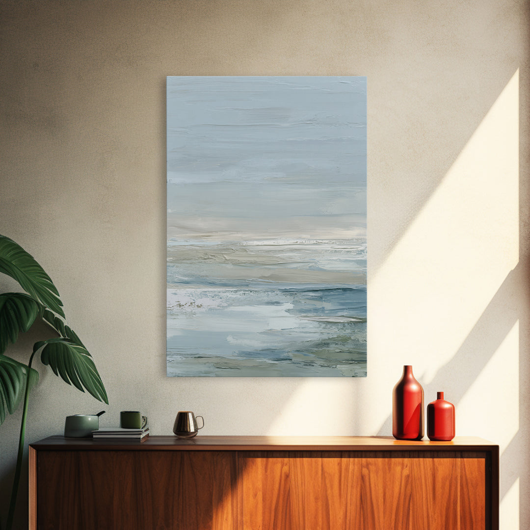 Soft Mountain Landscape Framed Canvas Print, Medical Office Art, Contemporary Art, Office Decor, Fine Art, Calm, Animal Art, MOA-2x3-34