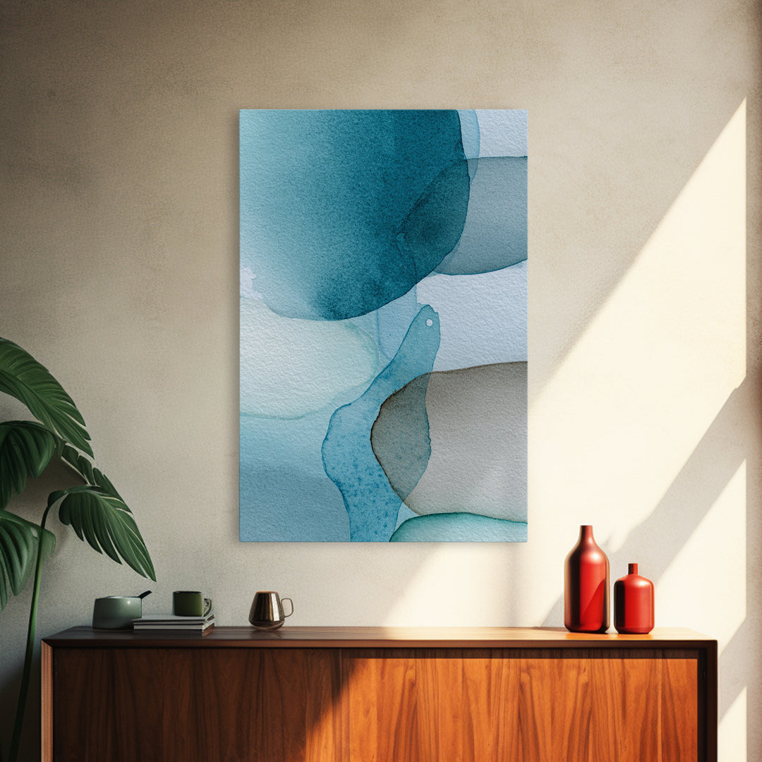 Calming Blue Abstract Canvas Print, Medical Office Art, Medical Art, Office Decor, Fine Art, Calm, Biology Art, Nurse Wall Art, MOA-2x3-57