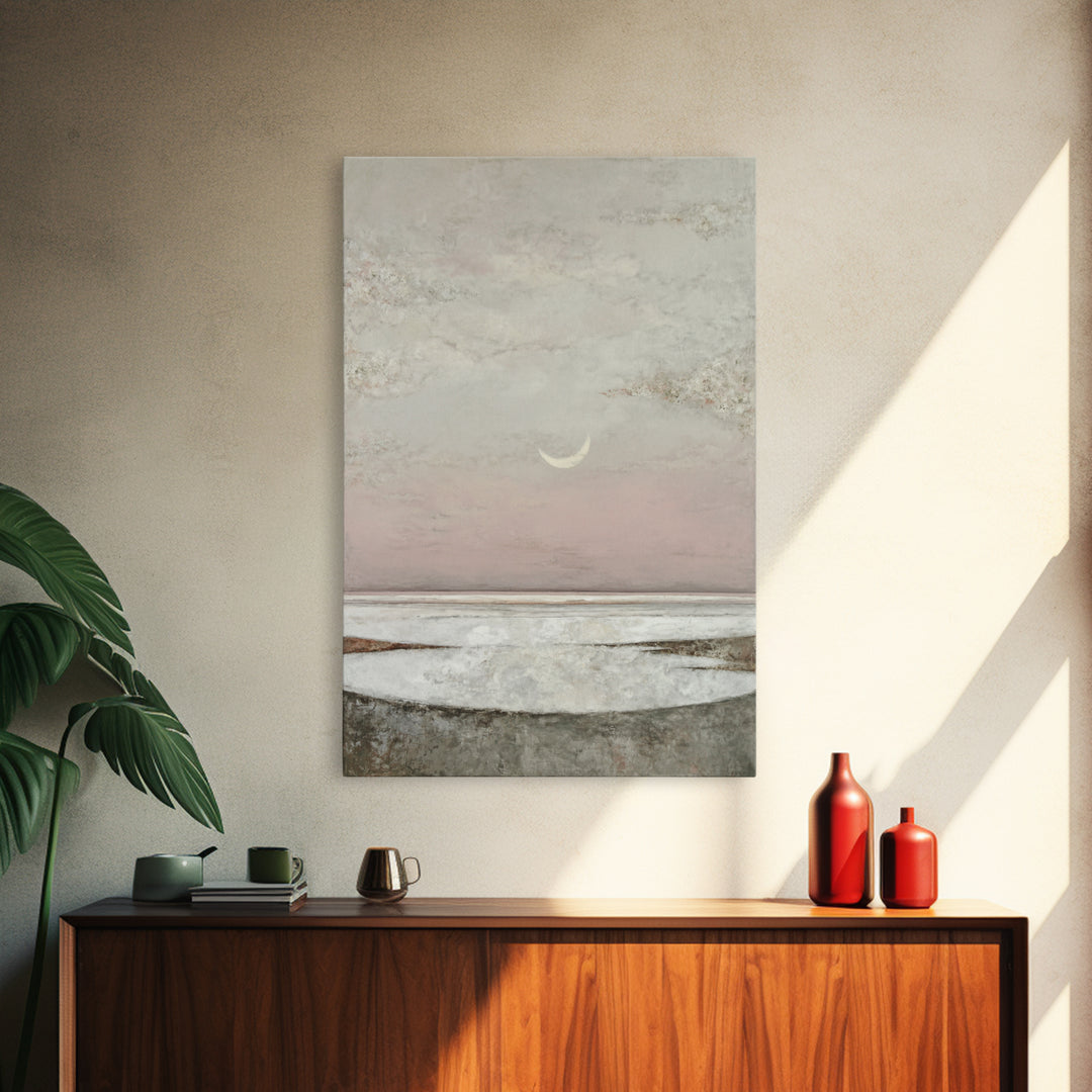 Peaceful Ocean Horizon Framed Canvas Print, Medical Office Art, Wall Art, Office Decor, Fine Art, Calm, Printable Card, MOA-2x3-60