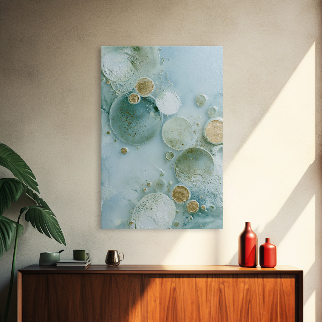 Abstract Cells and Circles as Soothing Pattern Canvas Print, Medical Office Art, Minimalist Art, Office Decor, Fine Art, Calm, MOA-2x3-61
