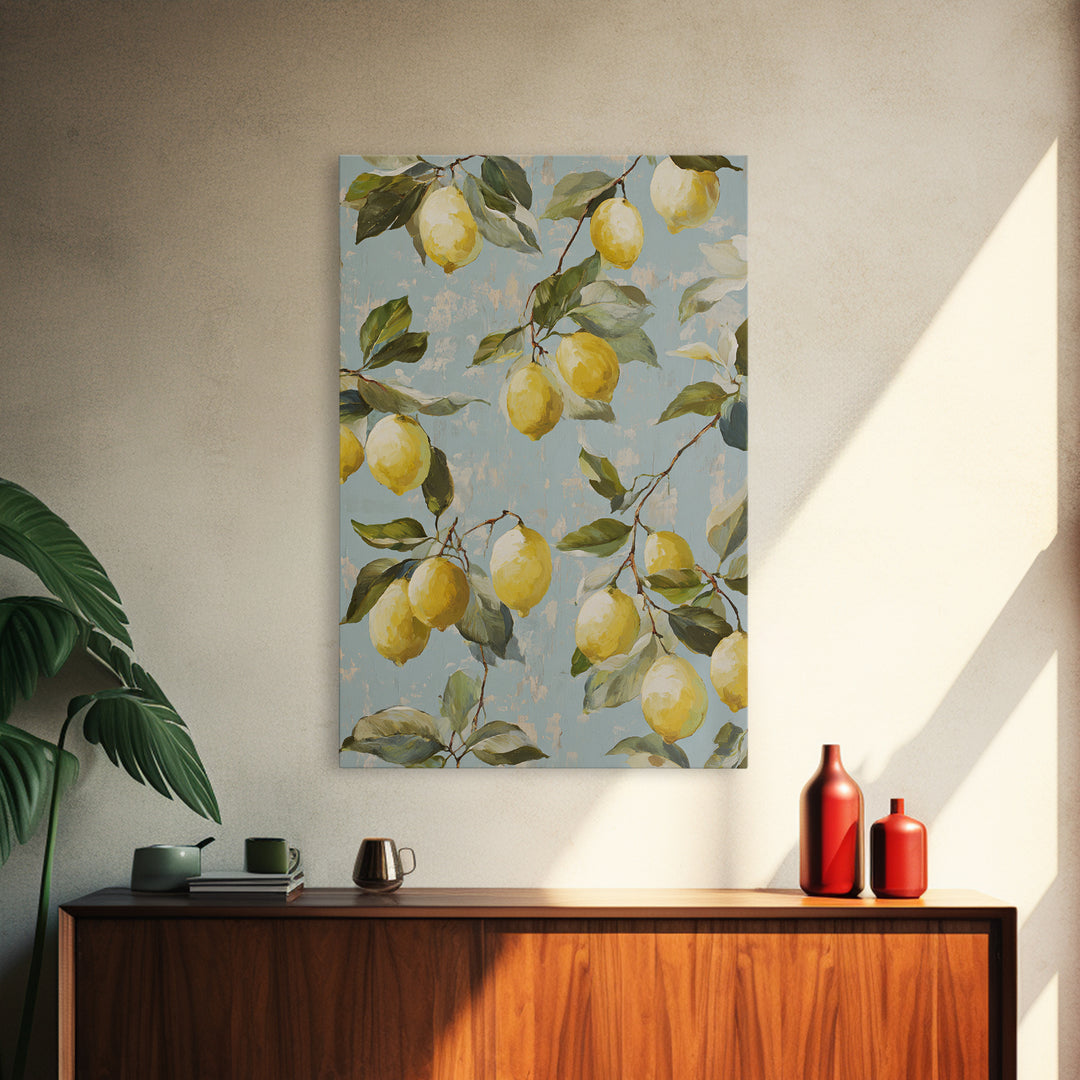 Fresh Citrus and Leaves for Bright Optimism Canvas Print, Medical Office Art, Office Decor, Calm, Medical Wall Art, MOA-2x3-80