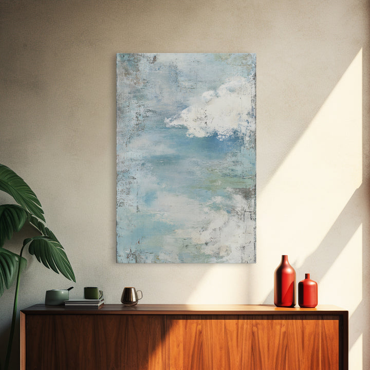 Calming Blue Abstract Canvas Print, Medical Office Art, Medical Art, Office Decor, Fine Art, Calm, Biology Art, Nurse Wall Art, MOA-2x3-81