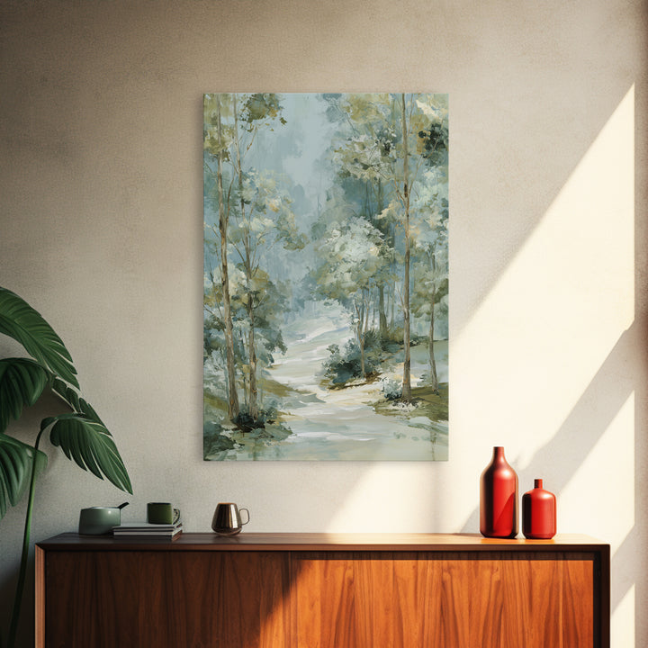 Gentle Forest Path Framed Canvas Print, Medical Office Art, Animal Art, Office Decor, Fine Art, Calm, Heart Anatomy Print, MOA-2x3-97