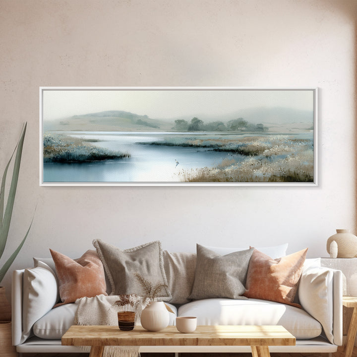 Blue Heron Standing Canvas Print, Medical Office Art, Wall Art, Office Decor, Fine Art, Calm, Printable Card, Medical Art, MOA-3x1-30