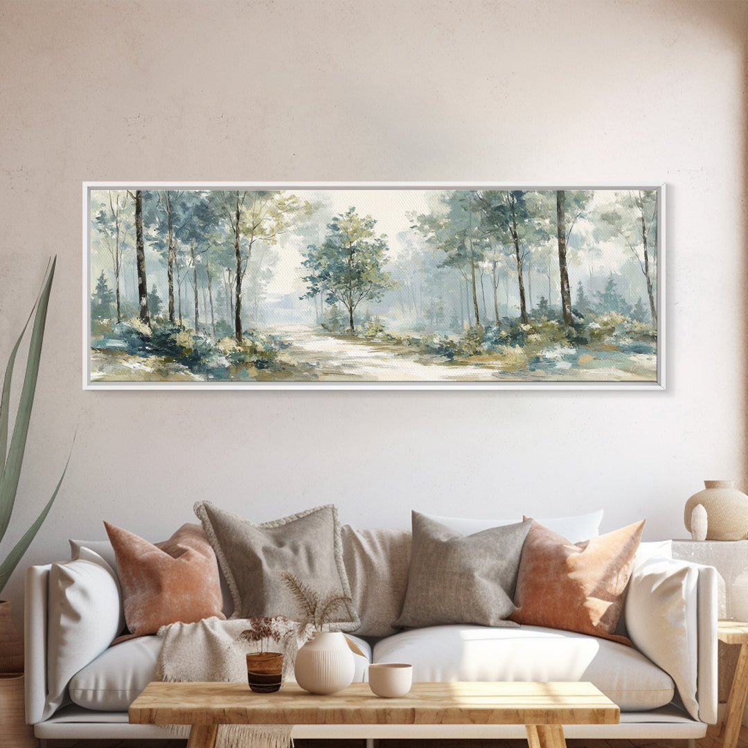 Gentle Forest Path Canvas Print, Medical Office Art, Medical Decor, Office Decor, Oil Painting, Calm, Science Art, MOA-3x1-33