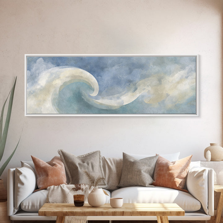 Calming Blue Abstract Canvas Print, Medical Office Art, Brain Art, Office Decor, Abstract Art, Calm, Boho Decor, MOA-3x1-41