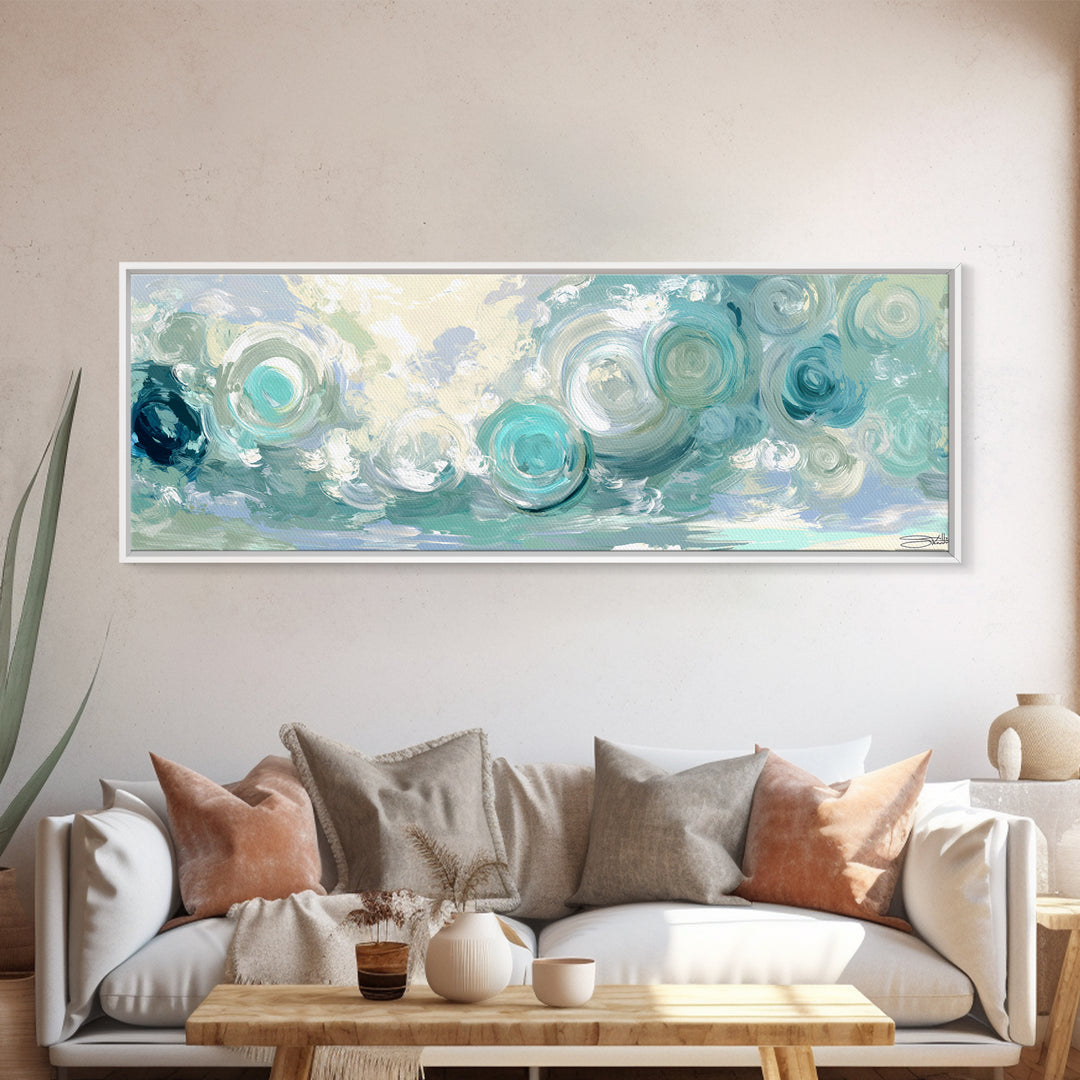 Abstract Healing Spiral Framed Canvas Print, Medical Office Art, Contemporary Art, Office Decor, Fine Art, Calm, Animal Art, MOA-3x1-55