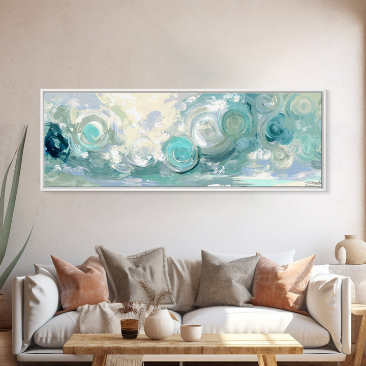Abstract Healing Spiral Framed Canvas Print, Medical Office Art, Contemporary Art, Office Decor, Fine Art, Calm, Animal Art, MOA-3x1-55