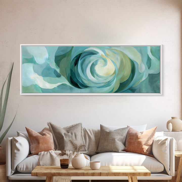 Abstract Healing Spiral Framed Canvas Print, Medical Office Art, Neutral Decor, Office Decor, Abstract Art, Calm, Wall Art, MOA-3x1-7