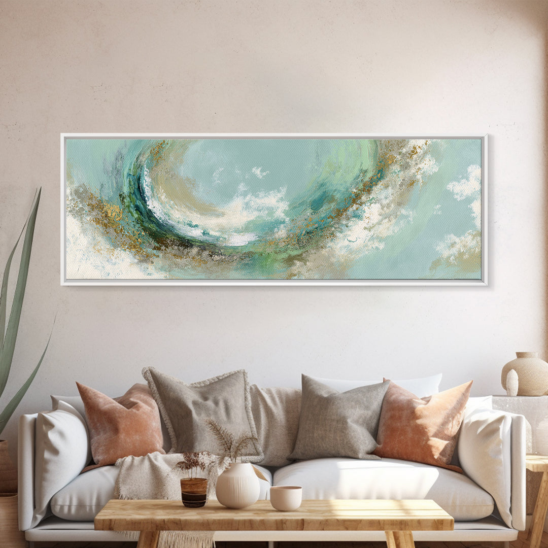 Abstract Healing Spiral Framed Canvas Print, Medical Office Art, Dental Office Decor, Office Decor, Abstract Art, Calm, MOA-3x1-79