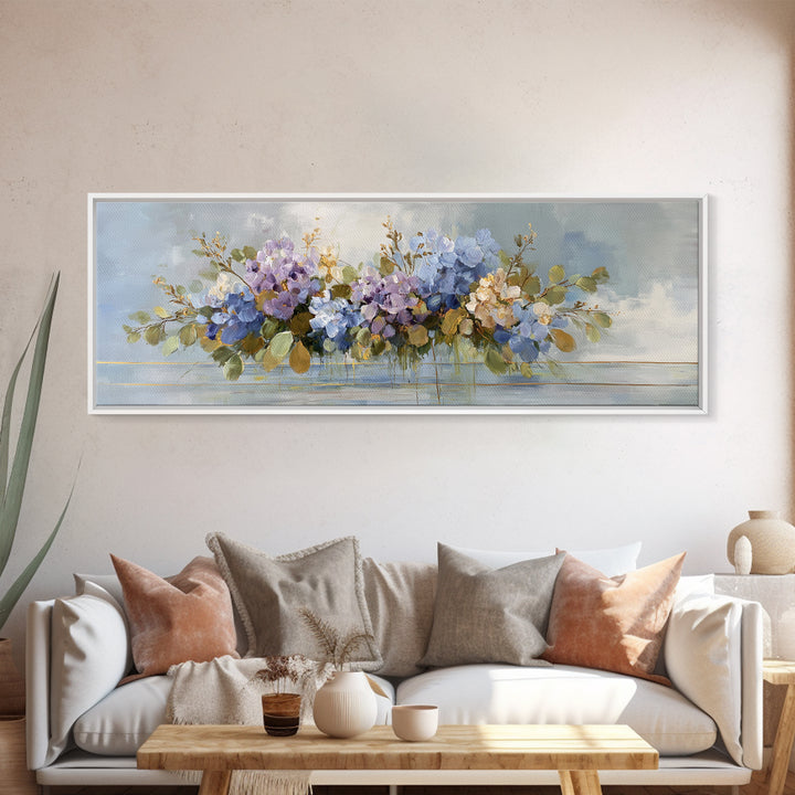 Lavender Botanical Still Life Canvas Print, Medical Office Art, Anatomy Art, Office Decor, Watercolor Art, Calm, MOA-3x1-85