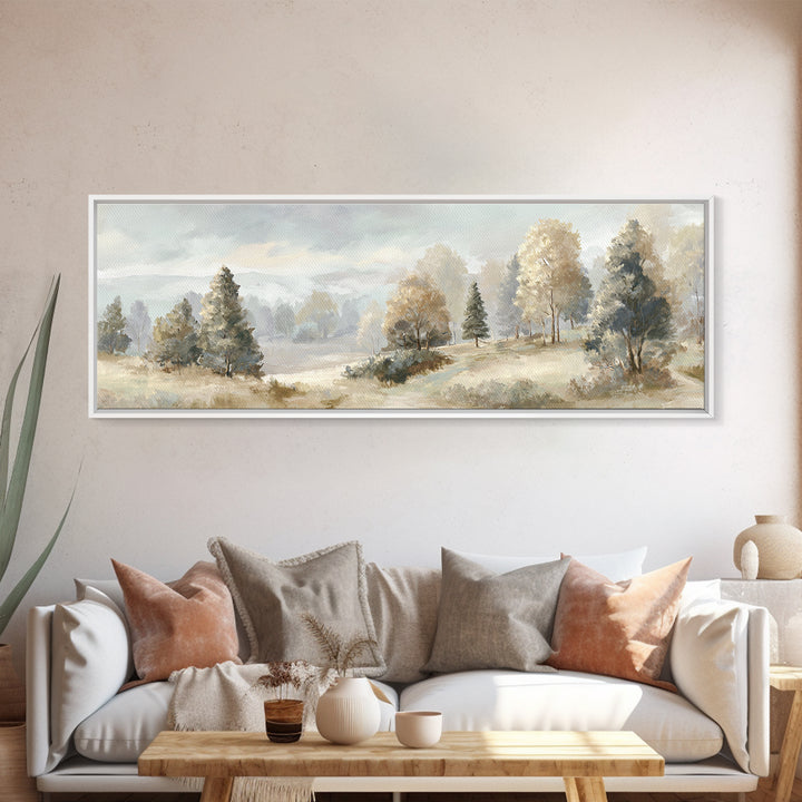Gentle Forest Path Framed Canvas Print, Medical Office Art, Teal Wall Art, Office Decor, Fine Art, Calm, Anatomy Art, MOA-3x1-9