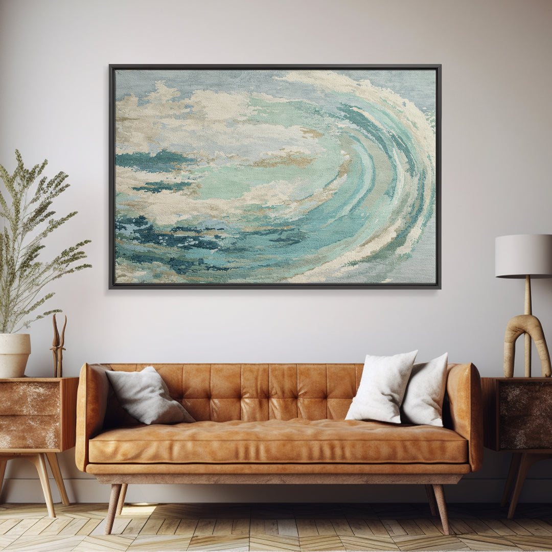 Abstract Healing Spiral Framed Canvas Print, Medical Office Art, Brain Art, Office Decor, Abstract Art, Calm, Boho Decor, MOA-3x2-19