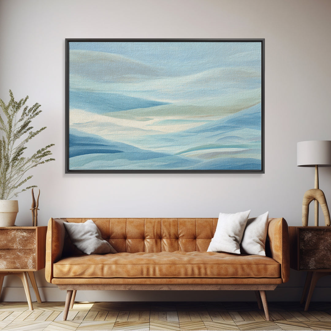 Calming Blue Abstract Canvas Print, Medical Office Art, School Nurse Art, Office Decor, Abstract Art, Calm, Luxury Decor, MOA-3x2-29