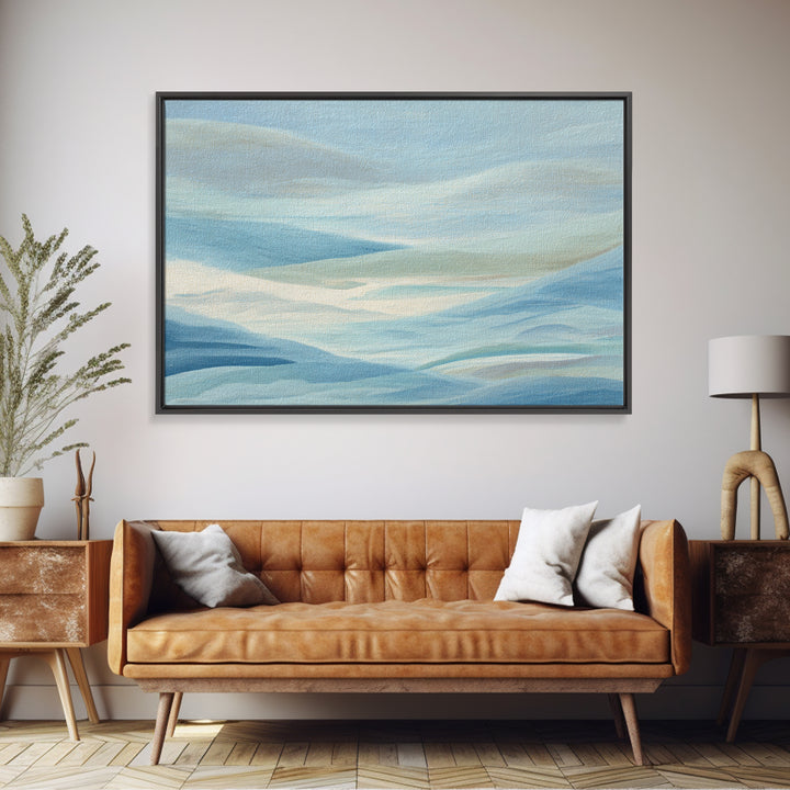 Calming Blue Abstract Canvas Print, Medical Office Art, School Nurse Art, Office Decor, Abstract Art, Calm, Luxury Decor, MOA-3x2-29
