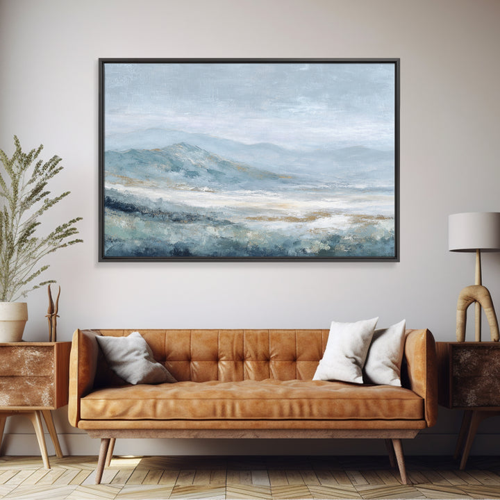 Soft Mountain Landscape Canvas Print, Medical Office Art, Anatomy Wall Art, Office Decor, Oil Painting, Calm, Neuroscience Art, MOA-3x2-30