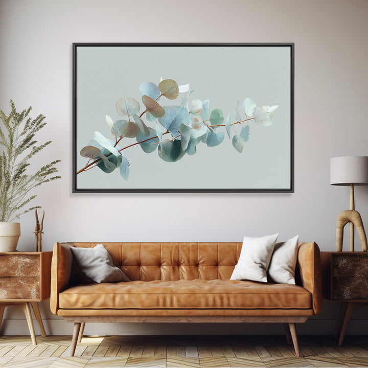 Botanical Eucalyptus Branch Framed Canvas Print, Medical Office Art, Heart Anatomy Print, Office Decor, Fine Art, Calm, MOA-3x2-31