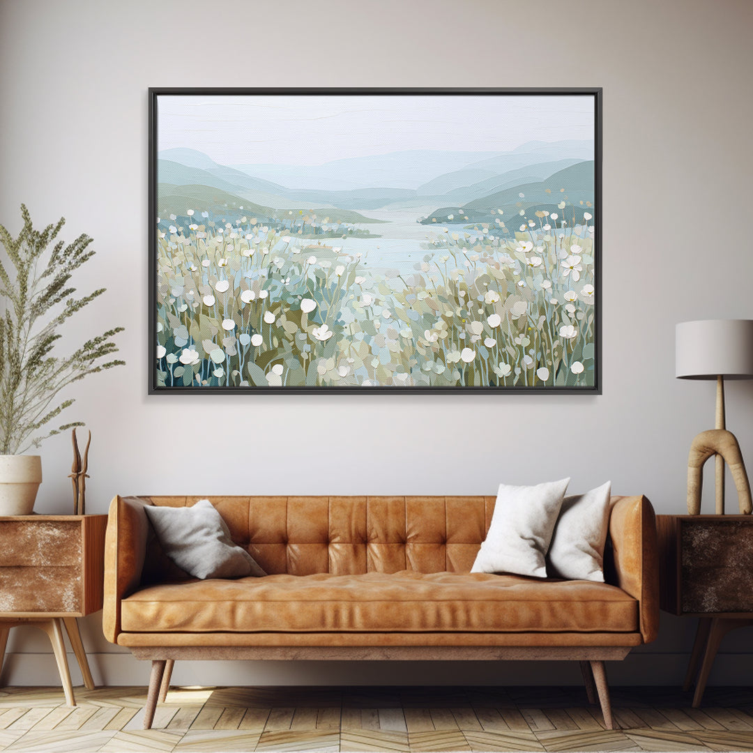 Sunlit Meadow with Wildflowers and Calm Mood Canvas Print, Medical Office Art, Medical Wall Art, Office Decor, Calm, Room Decor, MOA-3x2-40