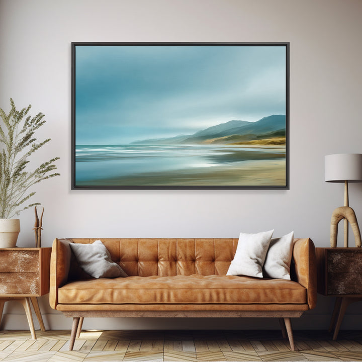 Coastal Shells and Water Study Canvas Print, Medical Office Art, Educational Poster, Office Decor, Calm, Fine Art Print, MOA-3x2-48